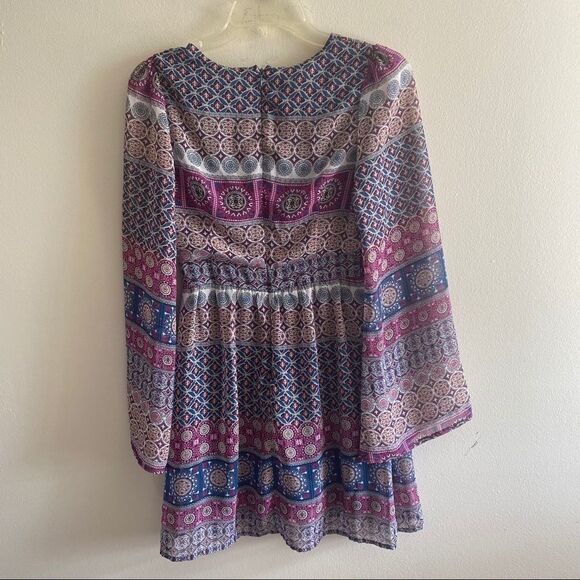 Design Lab Long Sleeve fit and flare Mini Dress - Picture 6 of 7